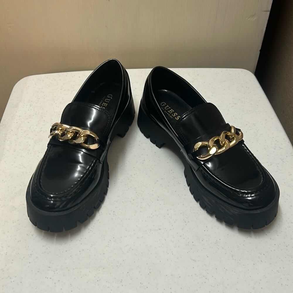 Guess Chunky Heel Loafers